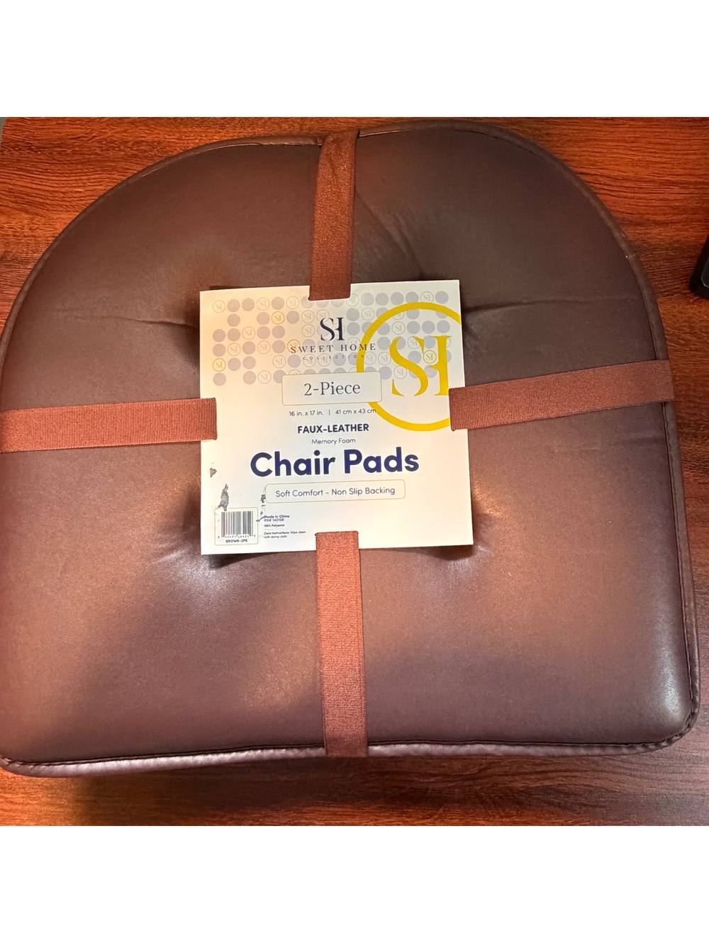 Sweet Home Collection 2 piece chair pads 16x17in